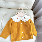 秋季女宝宝毛衣外套可爱洋气，婴儿柔软针织开衫外搭公主上衣