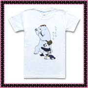白熊咖啡厅馆动漫熊猫白熊企鹅莫代尔短袖长袖T恤文化衫