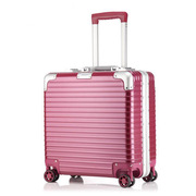 迷你小型行李箱18寸铝框拉杆箱万向轮登机箱密码箱时尚休闲旅行箱