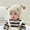 婴儿帽子秋冬季韩版可爱触角，针织帽男童女，宝宝冬天护耳加厚毛线帽
