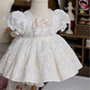 西班牙公主蓬蓬裙礼服生日装备，夏天短袖洋装洛丽塔甜美宝宝连衣裙