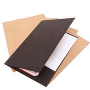 50个牛皮纸文件夹对折环保a4单插袋(单插袋)文件套(文，件套)纸质档案定制文件夹