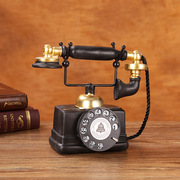 家居客厅酒柜装饰酒吧怀旧电话机模型美式复古电话机摆件拍摄道具