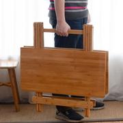 楠竹折叠桌便携小桌子简易折叠餐桌小户型，饭桌实木方桌正方形家用