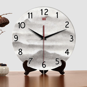 座钟台式陶瓷时钟表挂钟客厅座式摆件钟桌面家用静音中式坐钟