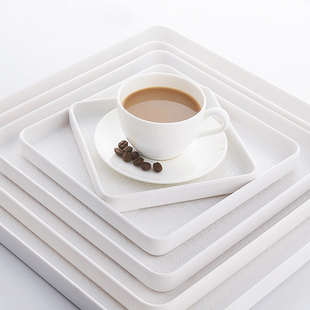 正方形密胺托盘花盆杯子15小盘子，四方塑料方盘大尺寸茶盘收纳沥水