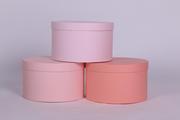浅粉深粉粉红色圆形盒情人节礼物包装盒鲜花礼盒花盒定制尺寸