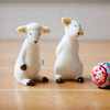 创意陶瓷工艺品 釉下彩zakka家居杂货 动物摆件 可爱小羊羔四件套
