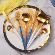 叉勺三件套家用网红咖啡，勺子不锈钢小个性，创意可爱韩式长柄叉子