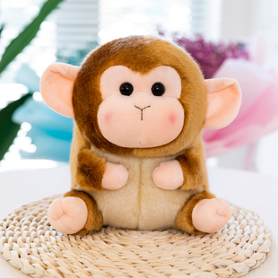高级ins治愈系小猴子公仔，玩偶娃娃毛绒玩具可爱超萌儿童生日礼物