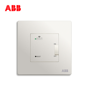 ABB开关插座轩致无框雅典白色网络带POE功能 无线WIFI插座 AF335