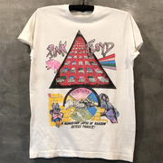 Pink Floyd平克弗洛伊德乐队迷墙飞猪经典摇滚短袖男女情侣款T恤