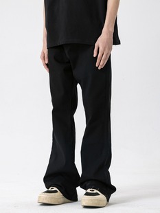 XINYINSU新因素纯色微喇休闲牛仔裤美式高街宽松长裤无性别穿搭