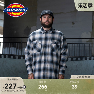 Dickies x RONNIE SANDOVAL滑手联名款 工装风长袖格纹衬衫