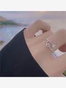 星星戒指女ins轻奢小众设计感五角星指环，韩版简约气质开口可调节