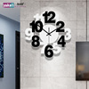 雅刻丽挂钟客厅现代简约钟表创意电子时钟静音，个性艺术石英钟挂墙