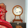 新中式床头灯卧室书桌灯具，客厅实木红木青花，陶瓷装饰台灯结婚红色