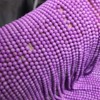 天然紫云母石2mm3mm散珠香芋紫罗兰，diy配件圆珠单颗