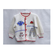 手工编织q019#婴儿纯羊毛线衣宝宝，线衫儿童外套外出服童装