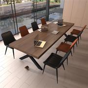 办公室多人实木办公会议桌椅组合现代简约洽谈接待长条桌培训桌