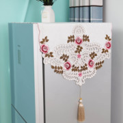 冰箱盖布现代简约单开门(单开门)对双开门冰箱，罩防尘布盖巾北欧式防尘罩套