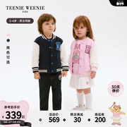 TeenieWeenie Kids小熊童装24年春男女宝宝撞色棒球服外套