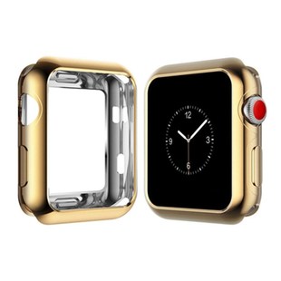 适用苹果iwatch6/SE超薄保u护边框iwatch5/4/3/2TPU电镀防摔硅胶