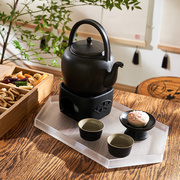 新中式茶饮出品提梁壶陶瓷，保温茶器具壶大容量，明火烧水泡茶壶套装