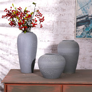 高温手工颜色釉花瓶 火山灰 陶瓷工艺品摆件 新中式家居软装饰品