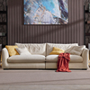 现代简约三人布艺沙发黑白灰，客厅整装组合羽绒乳胶北欧沙发小户型