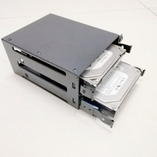 电脑硬盘3.5寸硬盘盒 减震硬盘盒 移动可装2个硬盘托架防震硬盘笼