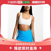 香港直邮潮奢tall女士，slip设计长筒亚麻，迷你蓝绿色半身裙