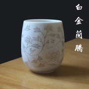 景德镇陶瓷茶杯大容量单杯功夫茶具，水杯茶碗主人杯日式品茗杯子大