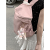 韩国大容量帆布双肩，包包女式2024潮时尚，背包学生书包旅行包