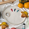 白屿 艺术家梵高调色盘水果盘收纳置物盘创意陶瓷餐盘家用甜点盘