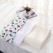 儿童乳胶枕 天然乳胶枕芯 全棉针织棉枕套内外两层 纯棉卡通枕头