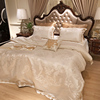 欧式纯白色四件套1.8m酒店全棉提花，床上用品六件套，刺绣床盖床笠4