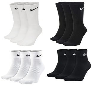 Nike耐克袜子男袜女袜2020夏季运动中筒长筒袜子三双装SX7676
