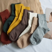 北北家复古秋冬季厚款短筒袜 男女情侣款温暖内加绒袜棉袜堆堆袜