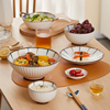 日式陶瓷碗家用餐具米饭碗斗笠碗勺子汤勺组合套装吃饭碗汤碗盘子