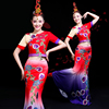 傣族舞蹈服2023孔雀舞云南少数民族演出服服装女装包臀鱼尾裙