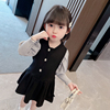 女童长袖连衣裙2022秋装，韩版女宝宝4卫，衣裙1-3-5岁女孩公主裙