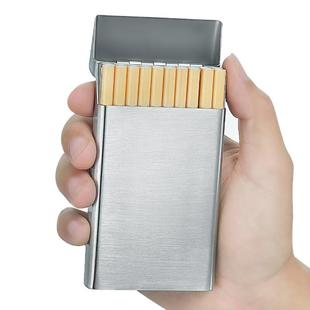 德国mooii不锈钢烟盒diy细支烟盒，男便携粗20支装金属密封荷花烟盒