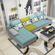 简约现代可拆洗布艺，沙发组合大小户型，沙发客厅整装贵妃转角家具