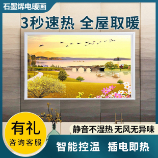 石墨烯壁画取暖器碳晶电热板，电暖画家用壁挂墙暖画暖气，电热墙壁画