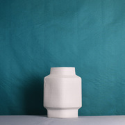 现代简约白色菱形扁瓶新中式美式家居视机柜书柜艺术陶瓷摆件