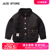 JUZI STORE童装加绒针织牛仔棉花绒上装衬衫外套男童女童1141101