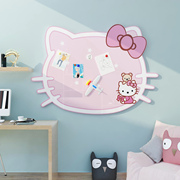 kitty猫女孩儿童房间布置公主卧室磁性力小黑板涂鸦墙面贴纸装饰