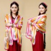 印度巴基斯坦尼泊尔纱丽头巾裹巾新疆和田艾，德莱斯民族风丝巾披肩