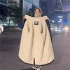 2024派克服女中长款大码胖mm棉衣冬季加厚保暖棉服羊羔毛工装外套